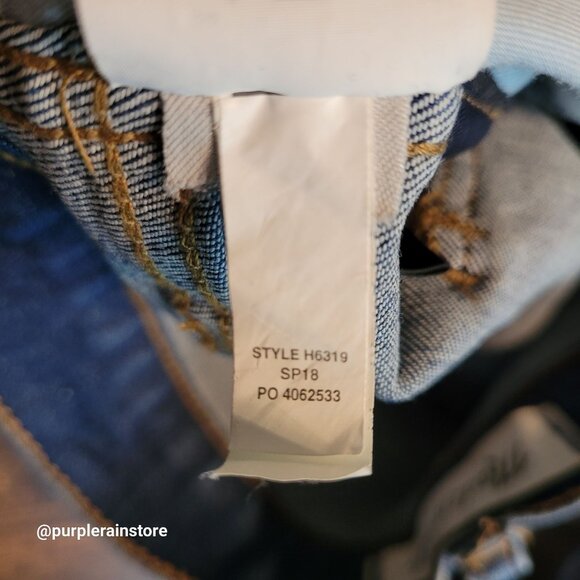 Madewell Jeans 28 Button Fly Skinny 10" High Rise Rosecliff Wash H6319 Stretch - Picture 7 of 13